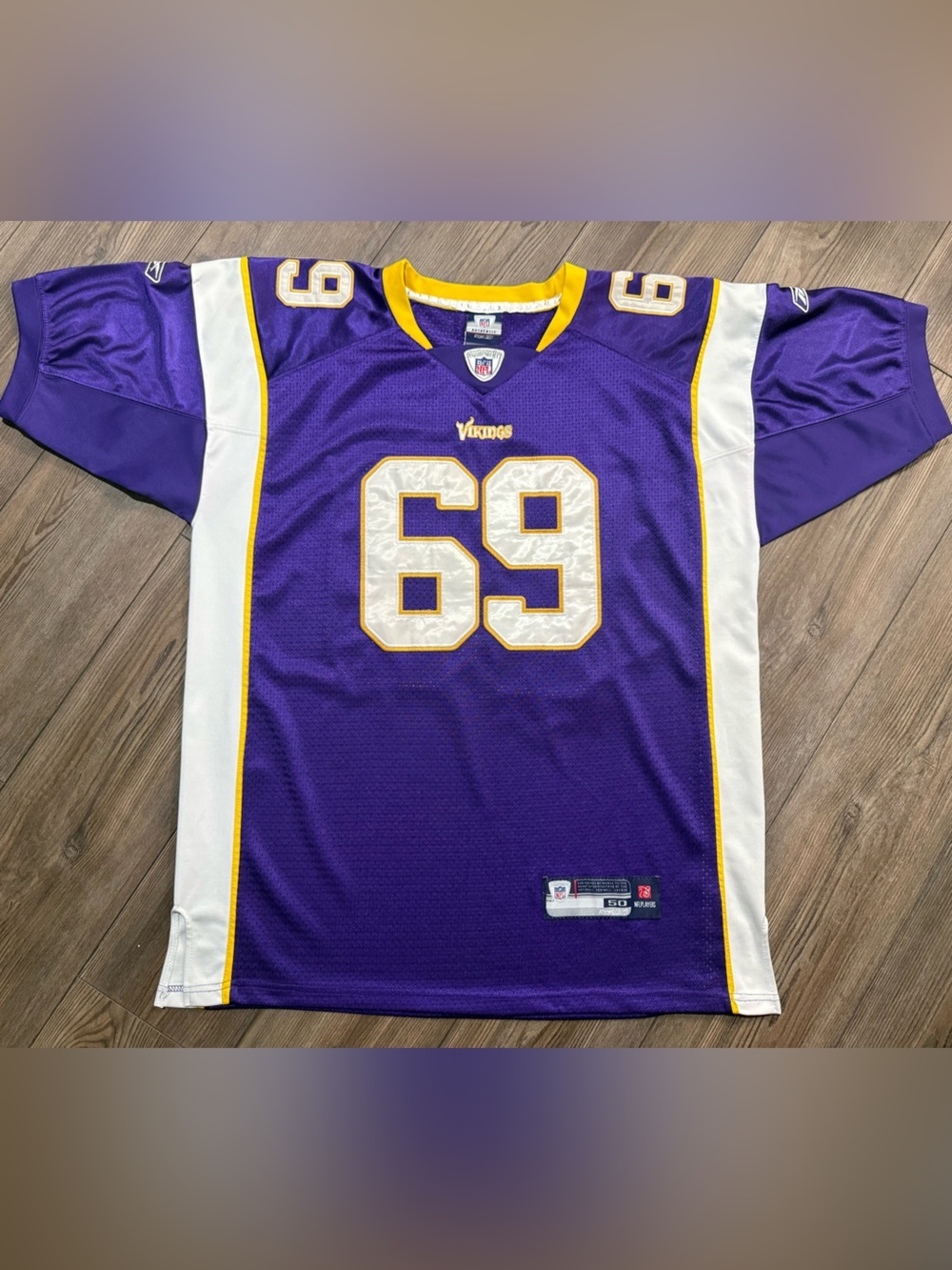 Reebok NFL Authentic Jared Allen 69 Minnesota Vikings Jersey Size 50